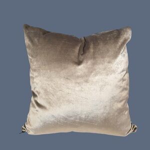 24x24” Silvery Grey Velvet Oversized Feather Pillow